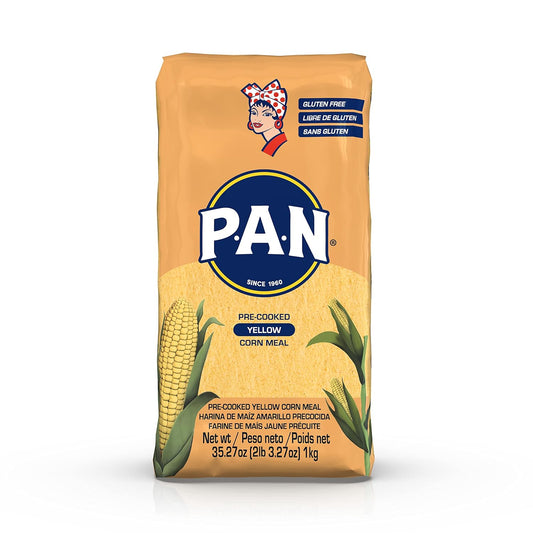 P.A.N. Yellow Corn Meal – Pre-cooked Gluten Free and Kosher Flour for Arepas